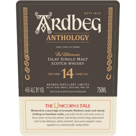Ardbeg Anthology The Unicorn’s Tale 14 Year Old Whiskey
