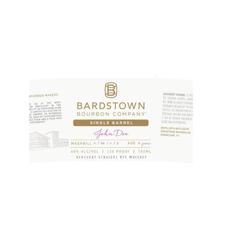 Bardstown Bourbon Co. Single Barrel Straight Rye