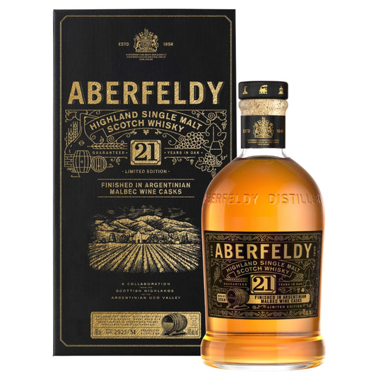 Aberfeldy Single Malt Scotch Whisky Finished In Argentinian Malbec Casks