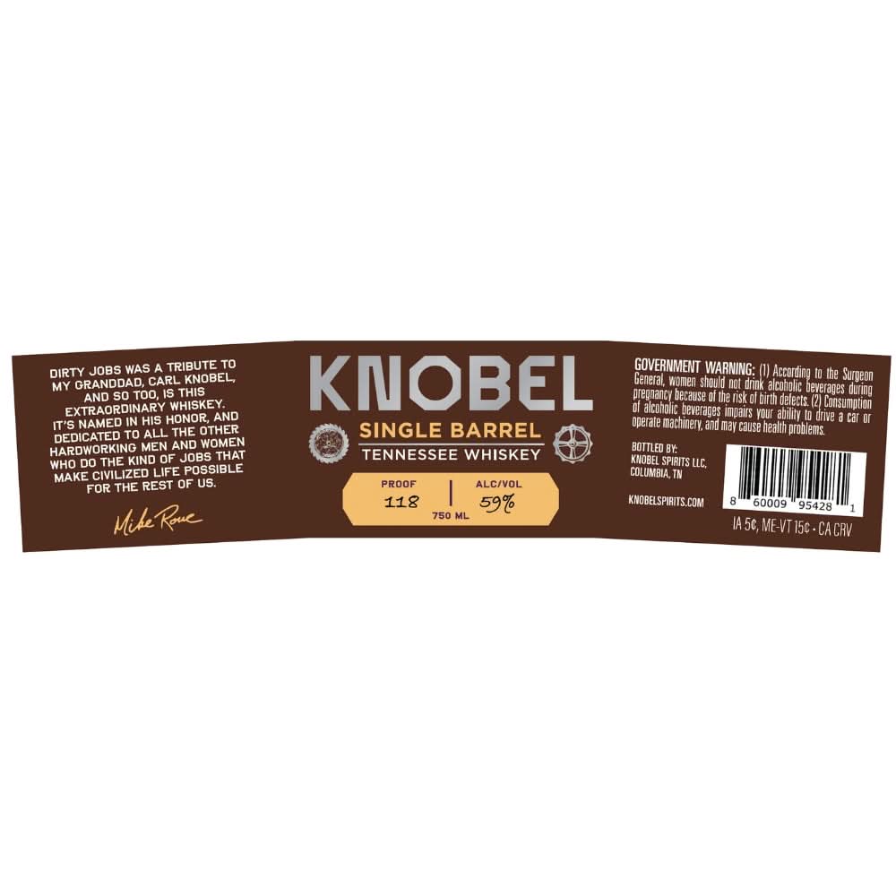 Knobel Single Barrel Tennessee Whiskey by Mike Rowe