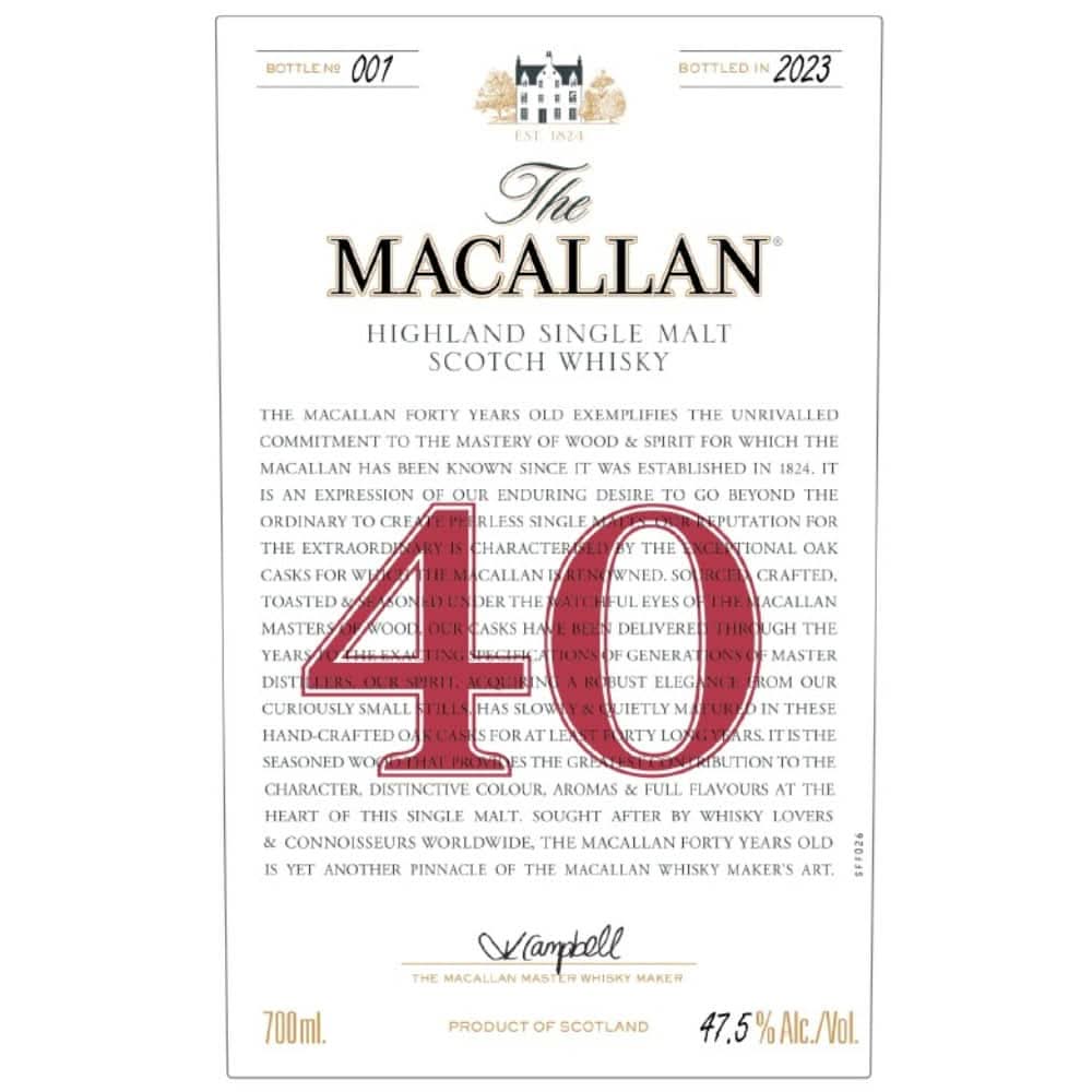 The Macallan 40 Year Old 2023 Edition