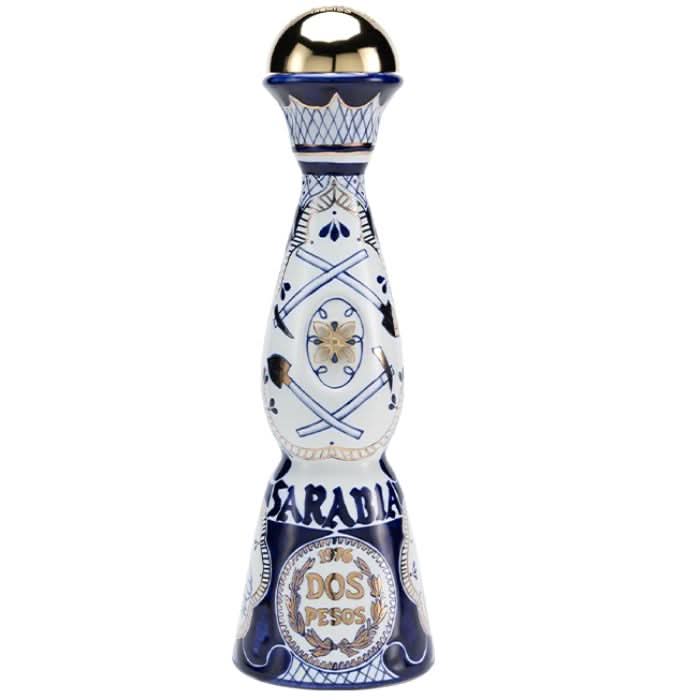 Clase Azul Limited Edition X Eduardo Sarabia Añejo Tequila bottle, featuring vibrant and artistic hand-painted design by Eduardo Sarabia, celebrating Mexican culture.