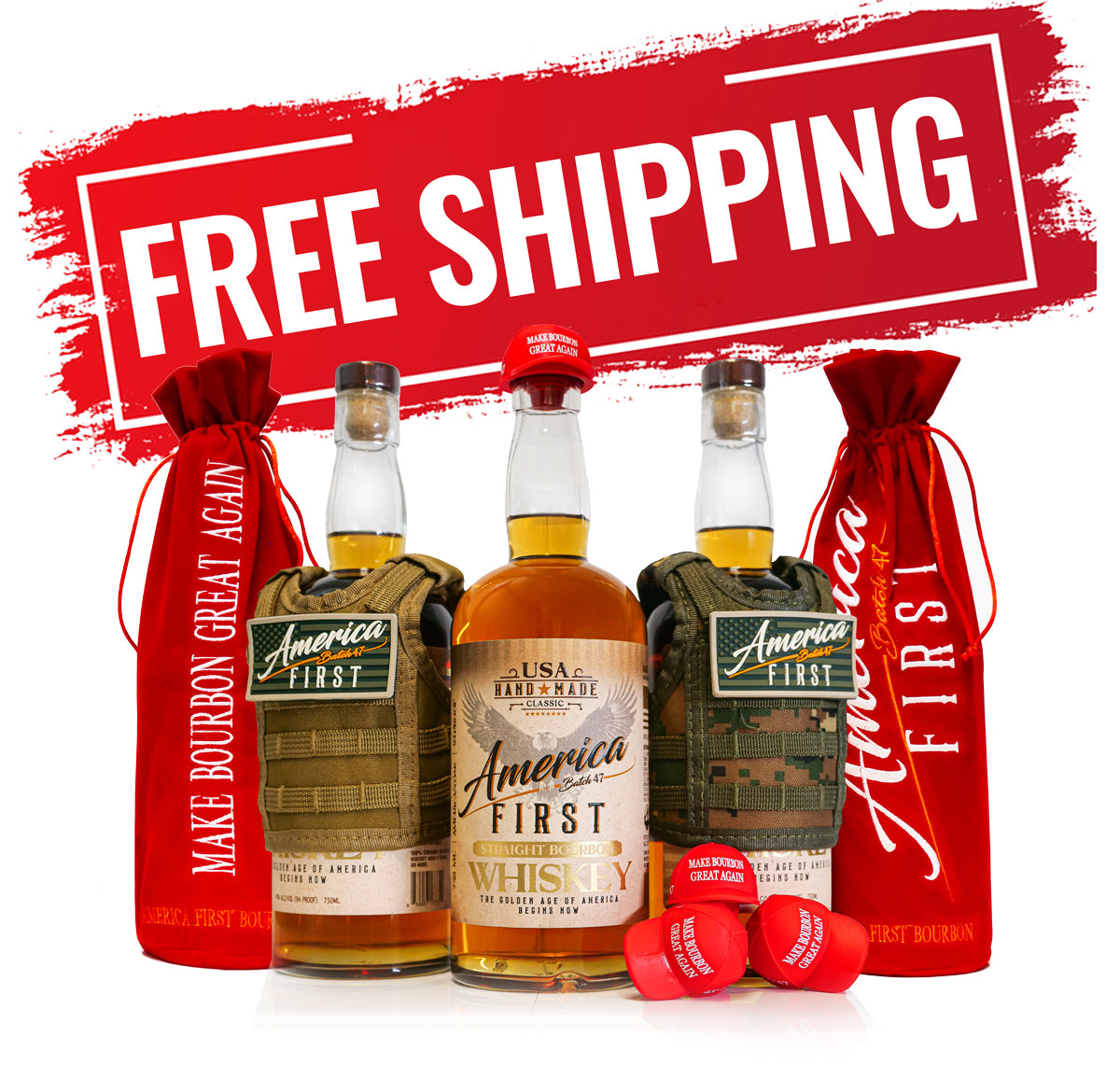 America First Straight Bourbon Whiskey 3 Pack