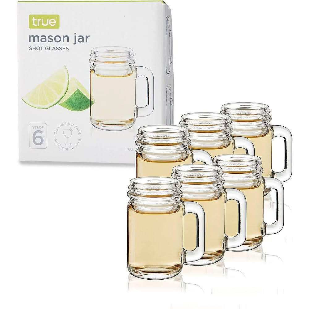 Mason Jar Shot Glass Set of 6 1oz