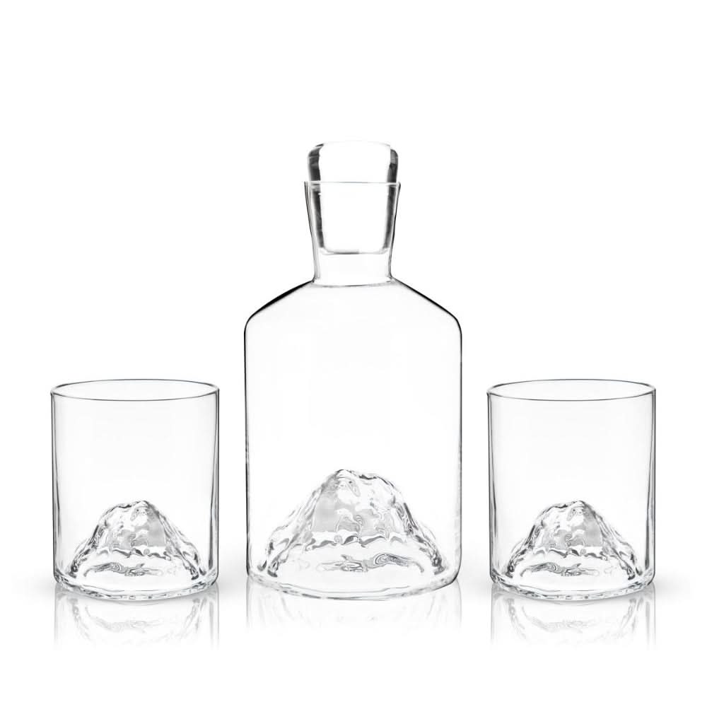 Mountain Decanter and Tumblers