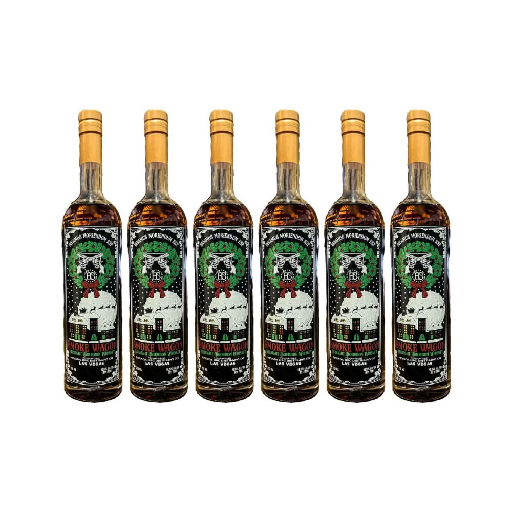 Smoke Wagon Christmas Limited Edition Straight Bourbon Whiskey 2023 6 Pack