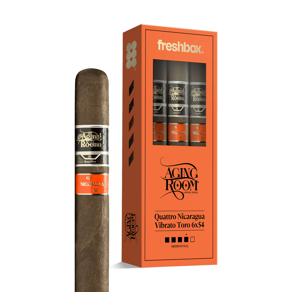 Aging Room Quattro Nicaragua Vibrato Toro 6x54 FreshBox | 3-Pack