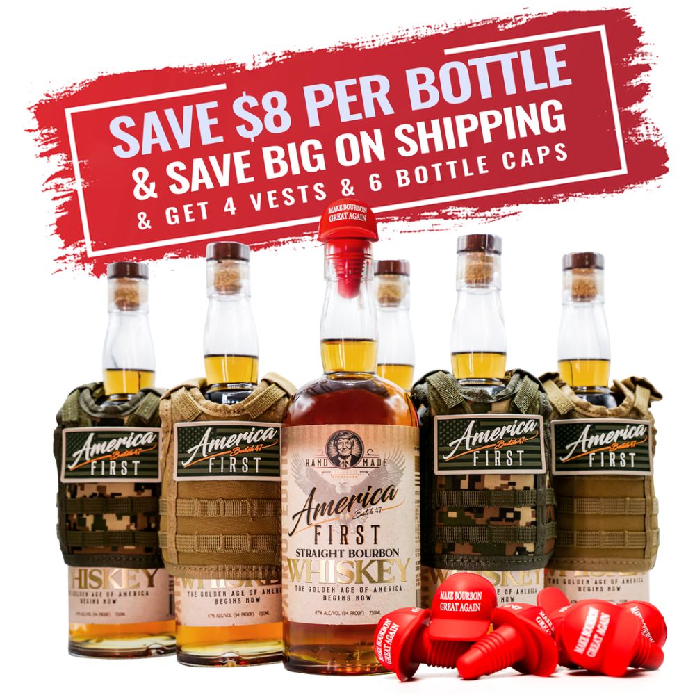 America First Straight Bourbon Whiskey 6 Pack