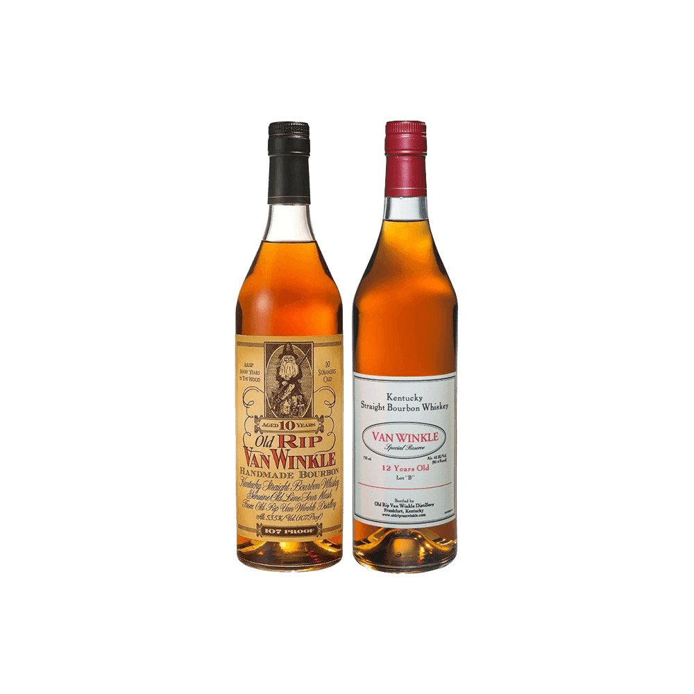 Old Rip Van Winkle 10 Year x Pappy Van Winkle 12 Year Bourbon Whiskey Combo