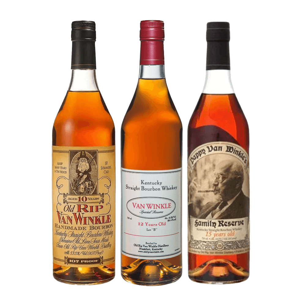 Pappy Van Winkle 10, 12, 15 Year Bourbon Whiskey Combo