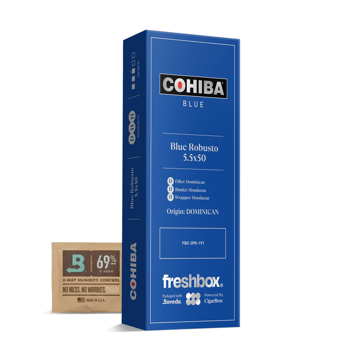 Cohiba Blue Robusto 5.5x50 FreshBox | Cigar 3-Pack