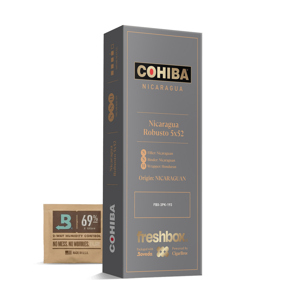 Cohiba Nicaruaga Robusto 5x52 FreshBox | Cigar 3-Pack