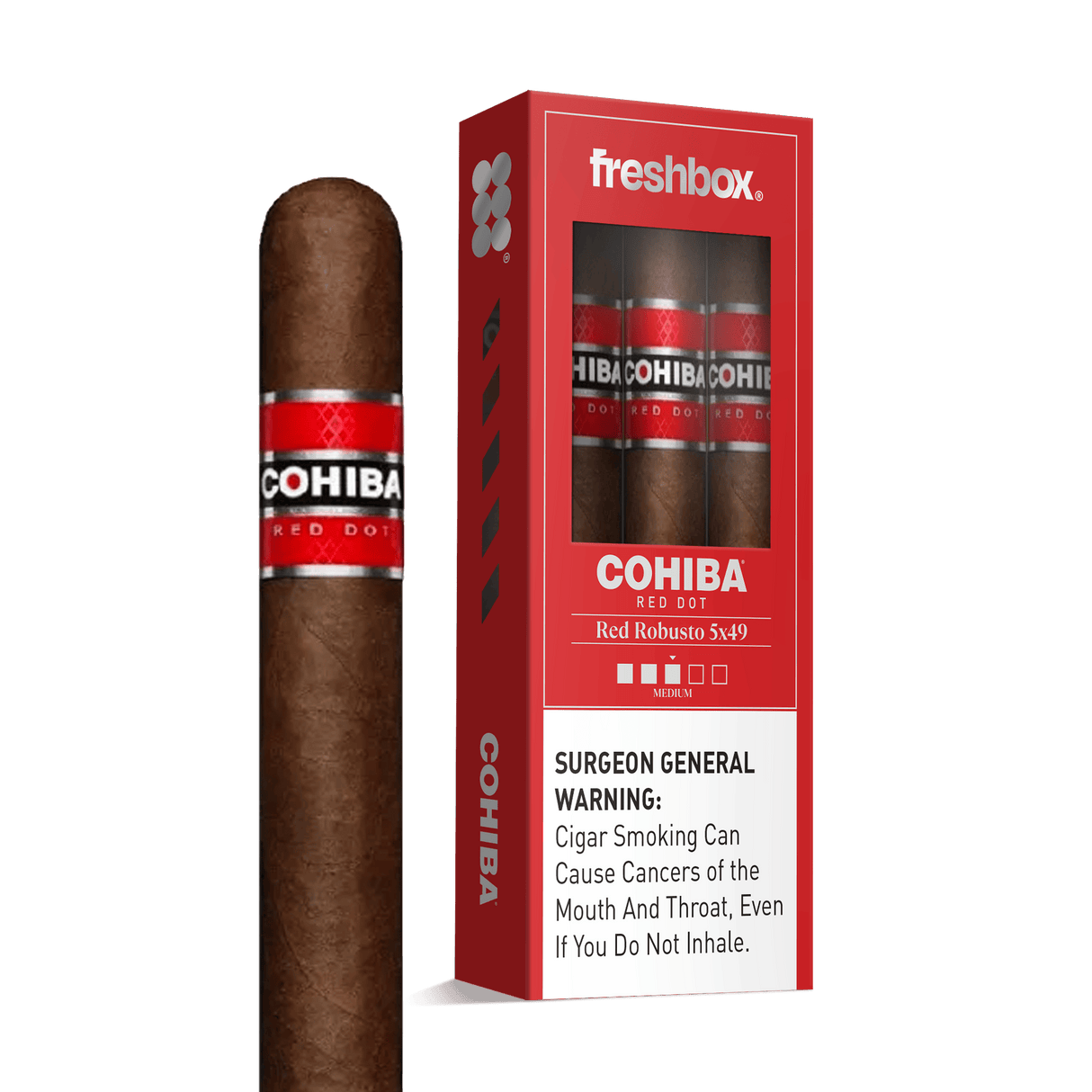 Cohiba Red Robusto 5x49 FreshBox | Cigar 3-Pack