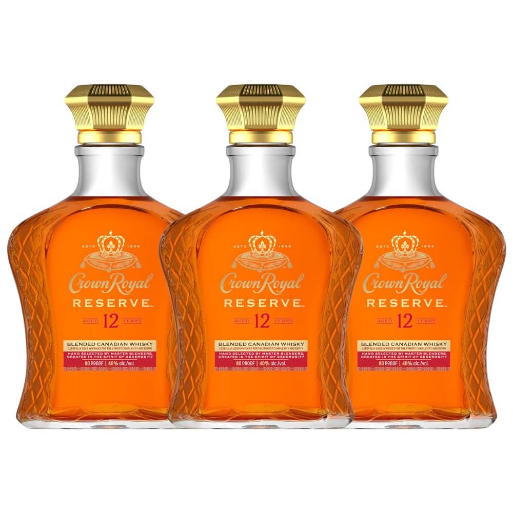 Crown Royal Reserve 12 Year Blended Canadian Whisky 3Pack You Booze