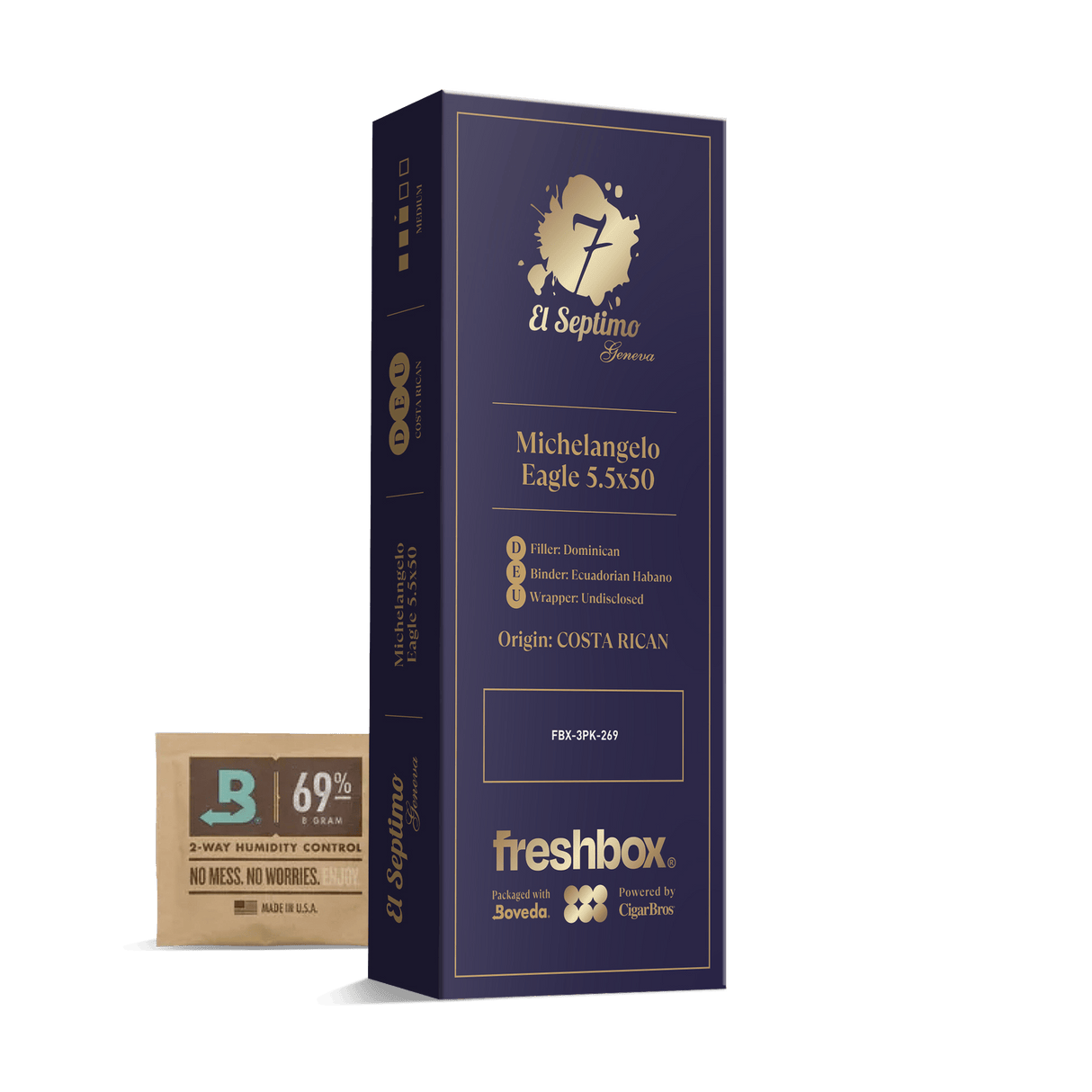 El Septimo Michelangelo Eagle 5.5x50 FreshBox | 3-Pack