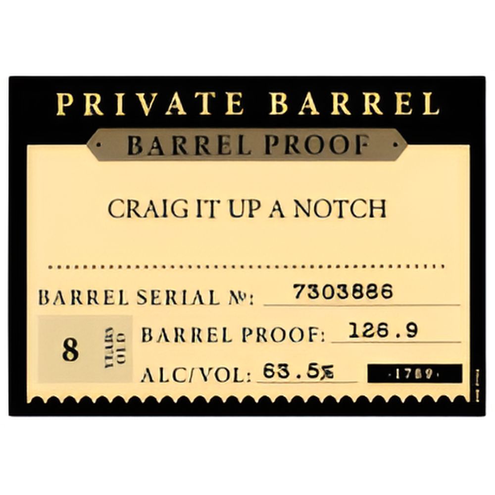 Elijah Craig Barrel Proof Private Select 'Craig It Up A Notch' 126.9 Proof