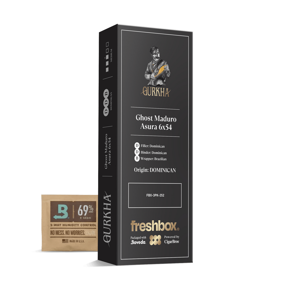 Gurkha Ghost Maduro Asura 6x54 FreshBox | 3-Pack