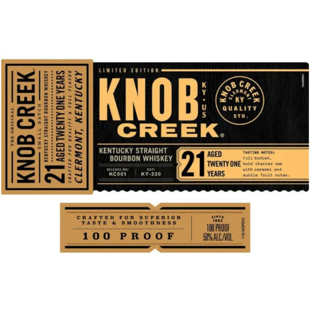 Knob Creek 21 Year Old Kentucky Straight Bourbon Whiskey