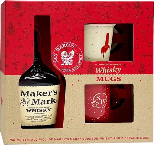 Makers Mark Straight Bourbon W/ Makers Logo Mugs