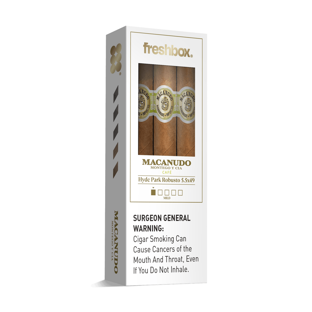 Macanudo Hyde Park 5.5x49 FreshBox | Cigar 3-Pack