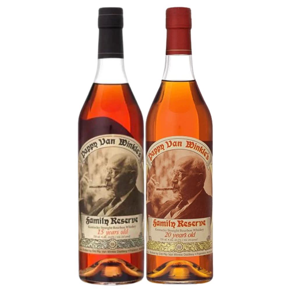 Pappy Van Winkle 15 & 20 Year Bourbon Whiskey Combo