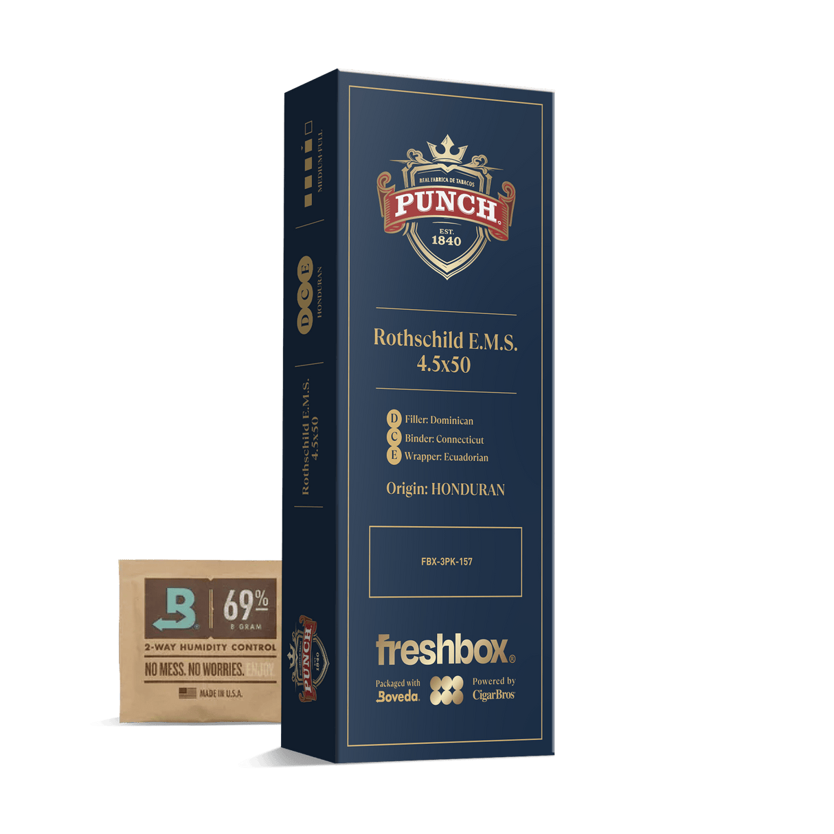 Punch Rothschild E.M.S. 4.5x50 FreshBox | Cigar 3-Pack