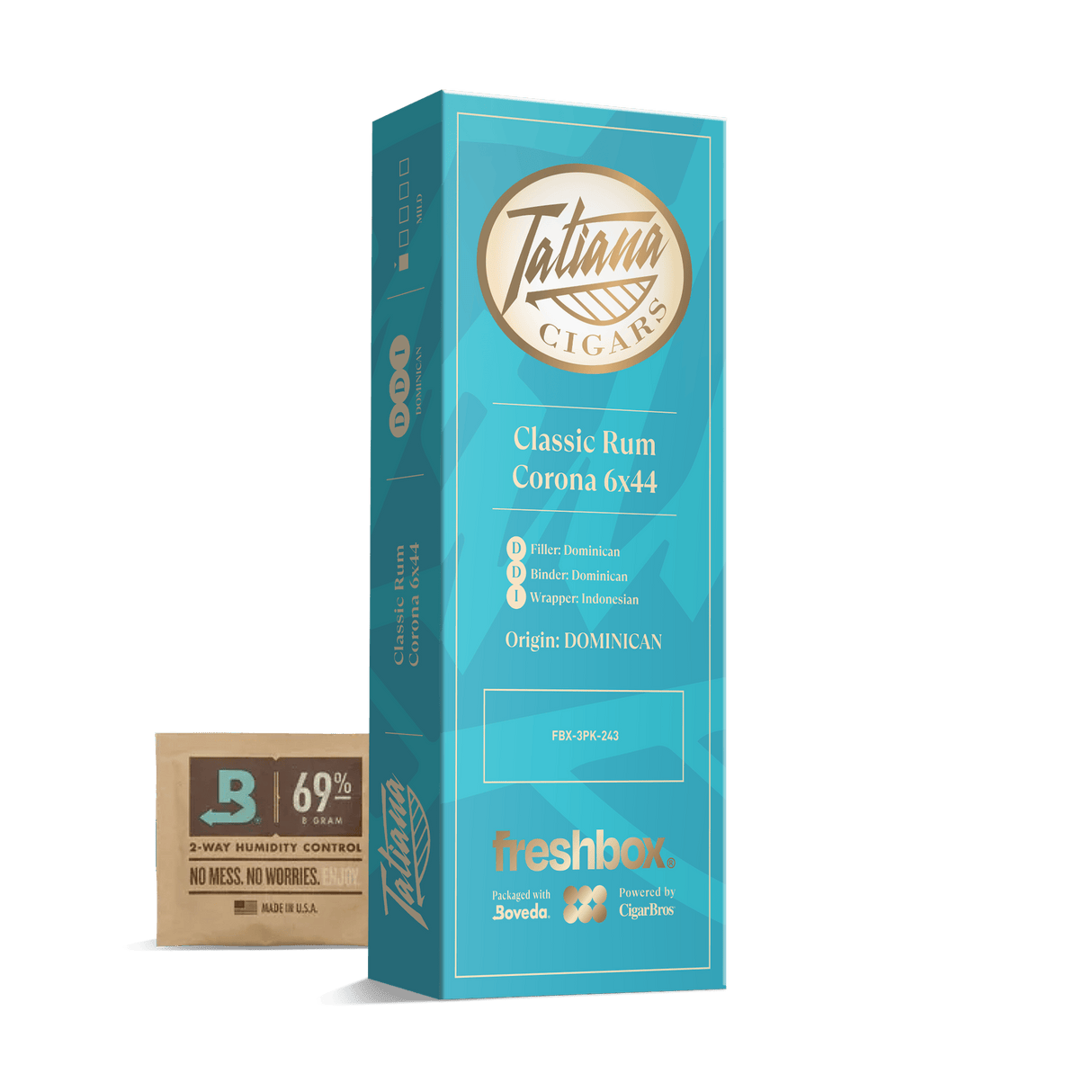 Tatiana Classic Rum Corona 6x44 FreshBox | 3-Pack