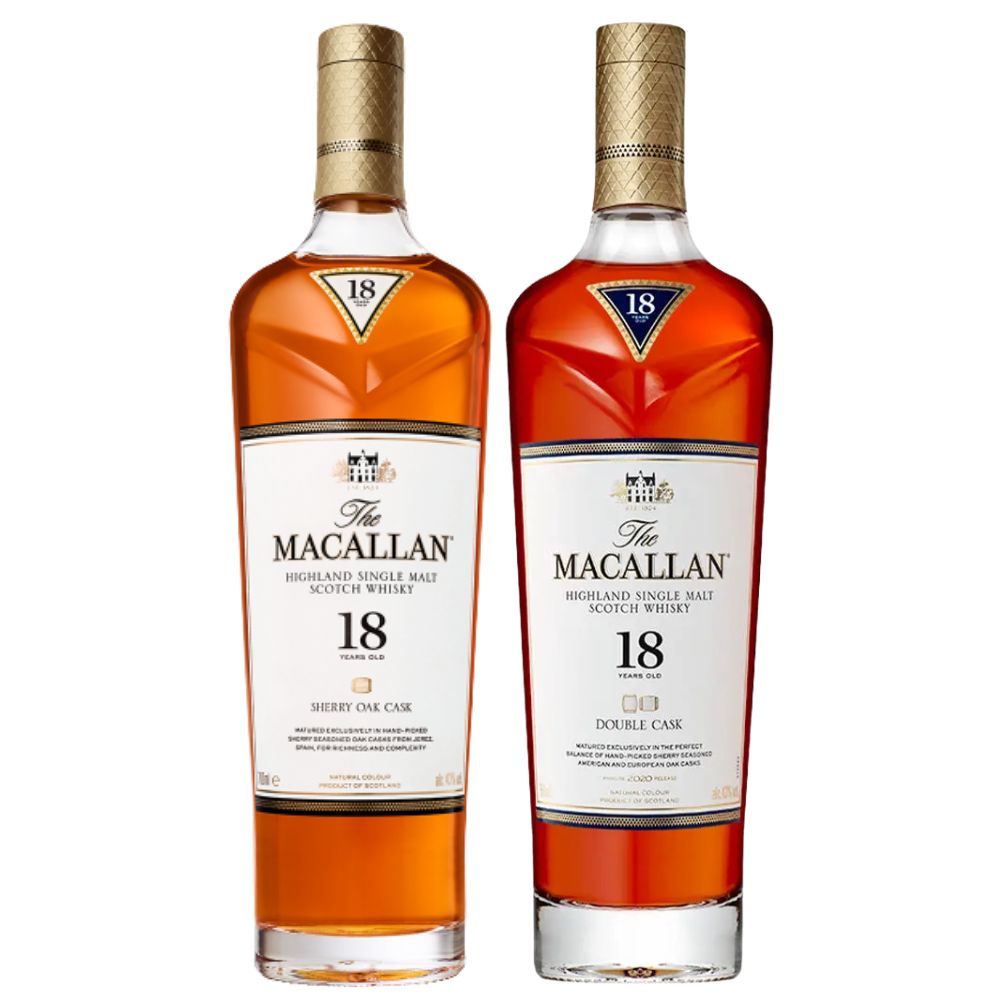 The Macallan 18 Year Old Double Cask & Sherry Oak Bundle