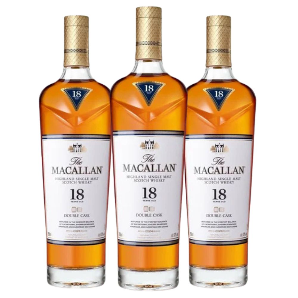The Macallan 18 Year Old Double Cask Single Malt Scotch Whisky 3 Pack