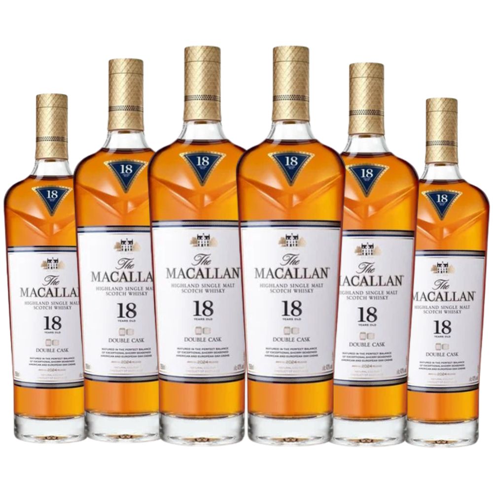 The Macallan 18 Year Old Double Cask Single Malt Scotch Whisky 6 Pack