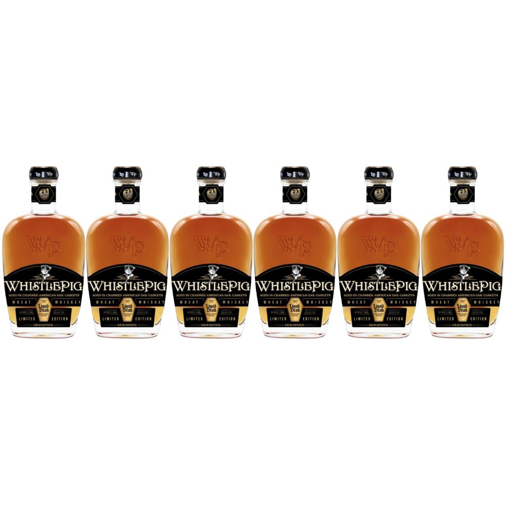 Whistlepig X Liquid Death Limited Edition Gravestock Wheat Whiskey 6 pack