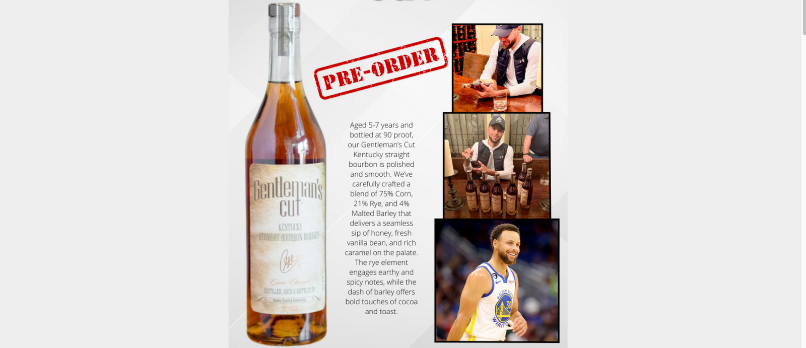 Gentleman's Cut Bourbon by Stephen Curry