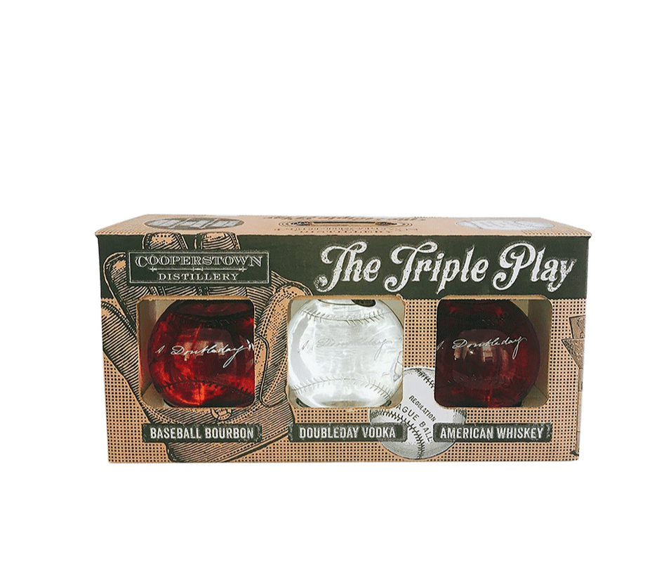 Cooperstown The Triple Play Baseball Bourbon Gift Set