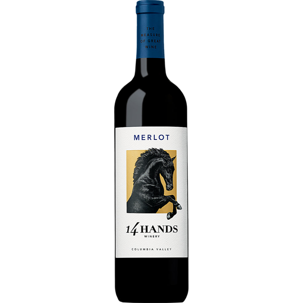 14 Hands Merlot Columbia Valley wine - Medium to full-bodied red with black cherry and plum notes. Versatile and food-friendly, a standout in Washington State winemaking.