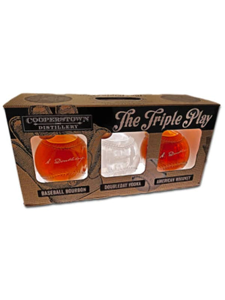 Cooperstown The Triple Play Baseball Bourbon Gift Set