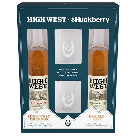 High West Combo 1 Each BouRbon StraIght 92 & Whiskey Double Rye 92 W/ 2 Glasses