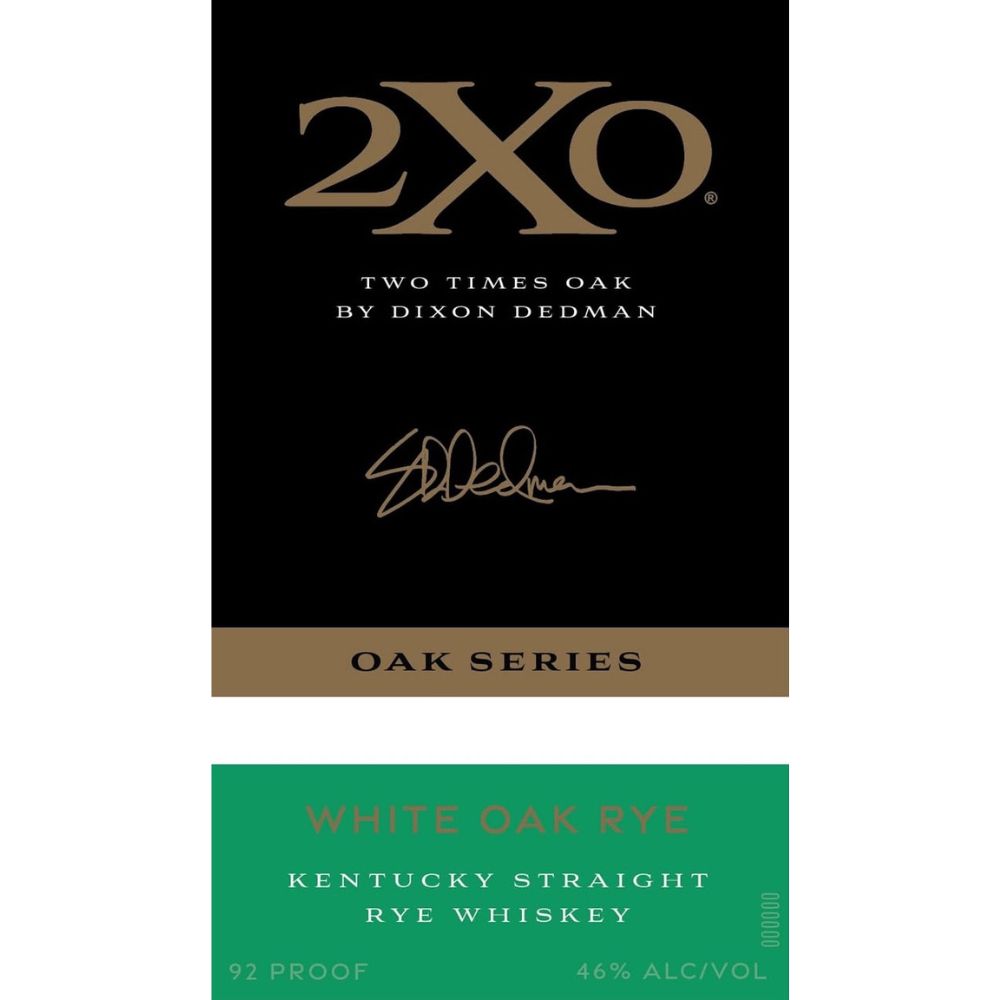 2XO Oak Series White Oak Rye Whiskey