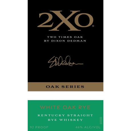 2XO Oak Series White Oak Rye Whiskey