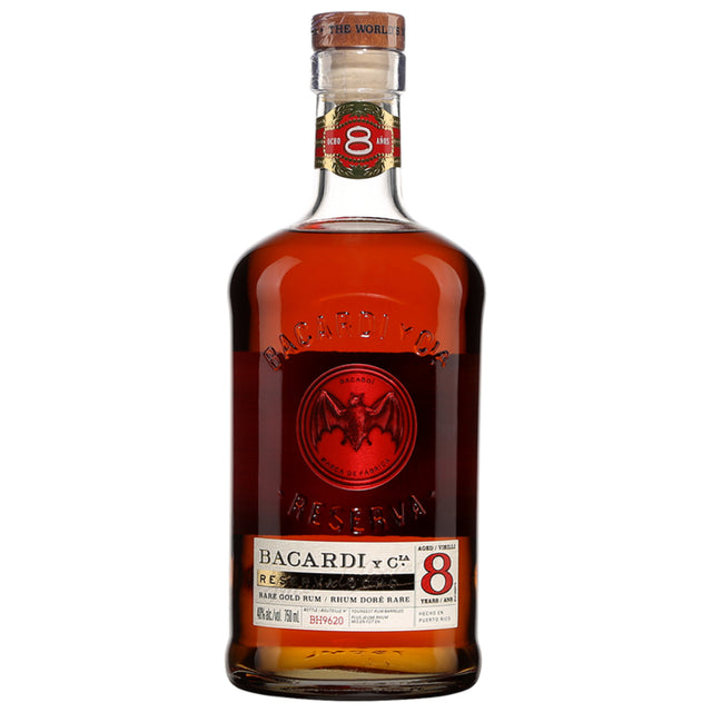 Bacardi Aged Rum Rare Gold Reserva Ocho 8 Yr