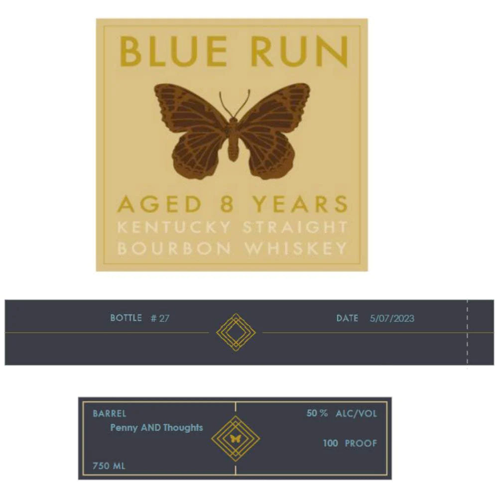 Blue Run 8 Year Old Sizzle and STK Straight Bourbon