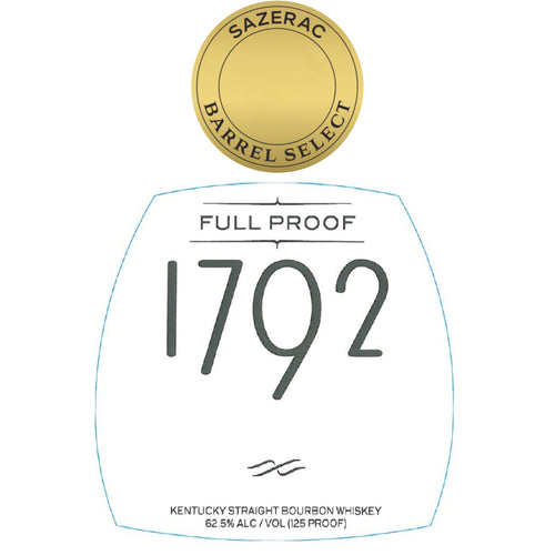 1792 Full Proof Bourbon Sazerac Barrel Select Whiskey