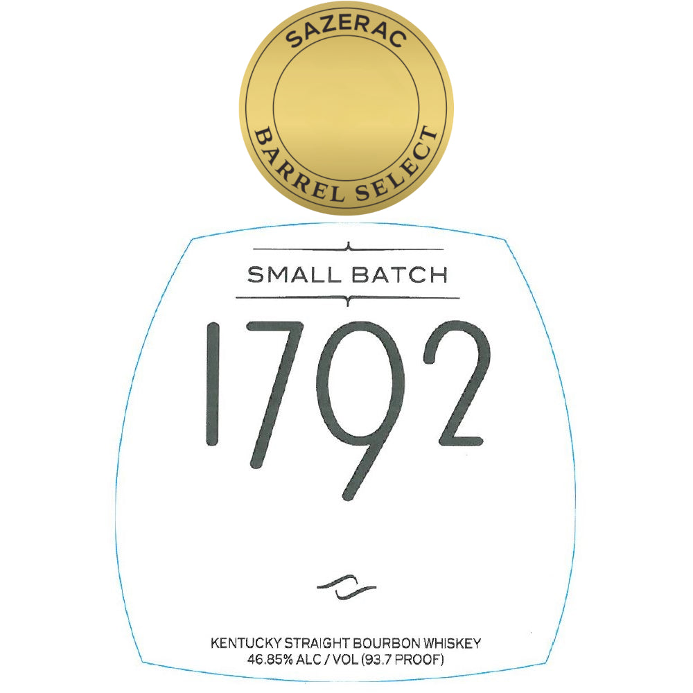 1792 Small Batch Straight Bourbon Sazerac Barrel Select Whiskey