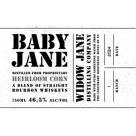 Baby Jane Straight Bourbon 2024 Release Whiskey