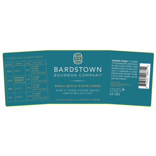 Bardstown Bourbon Small Batch Stave Finish Bourbon Whiskey