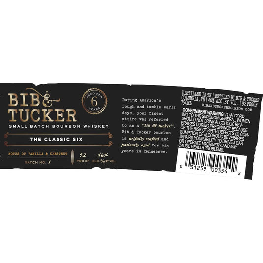 Bib & Tucker The Classic Six Small Batch Bourbon