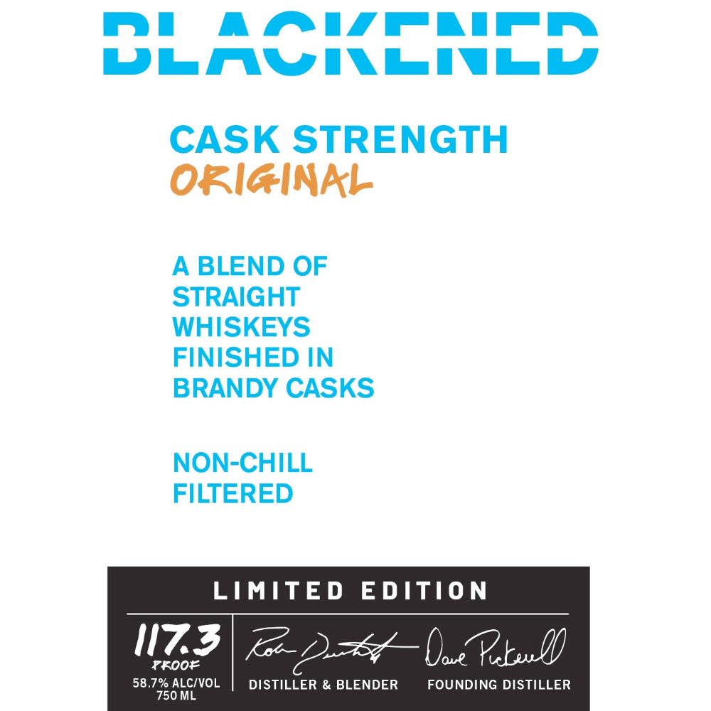 Blackened Cask Strength Original By Metallica Whiskey