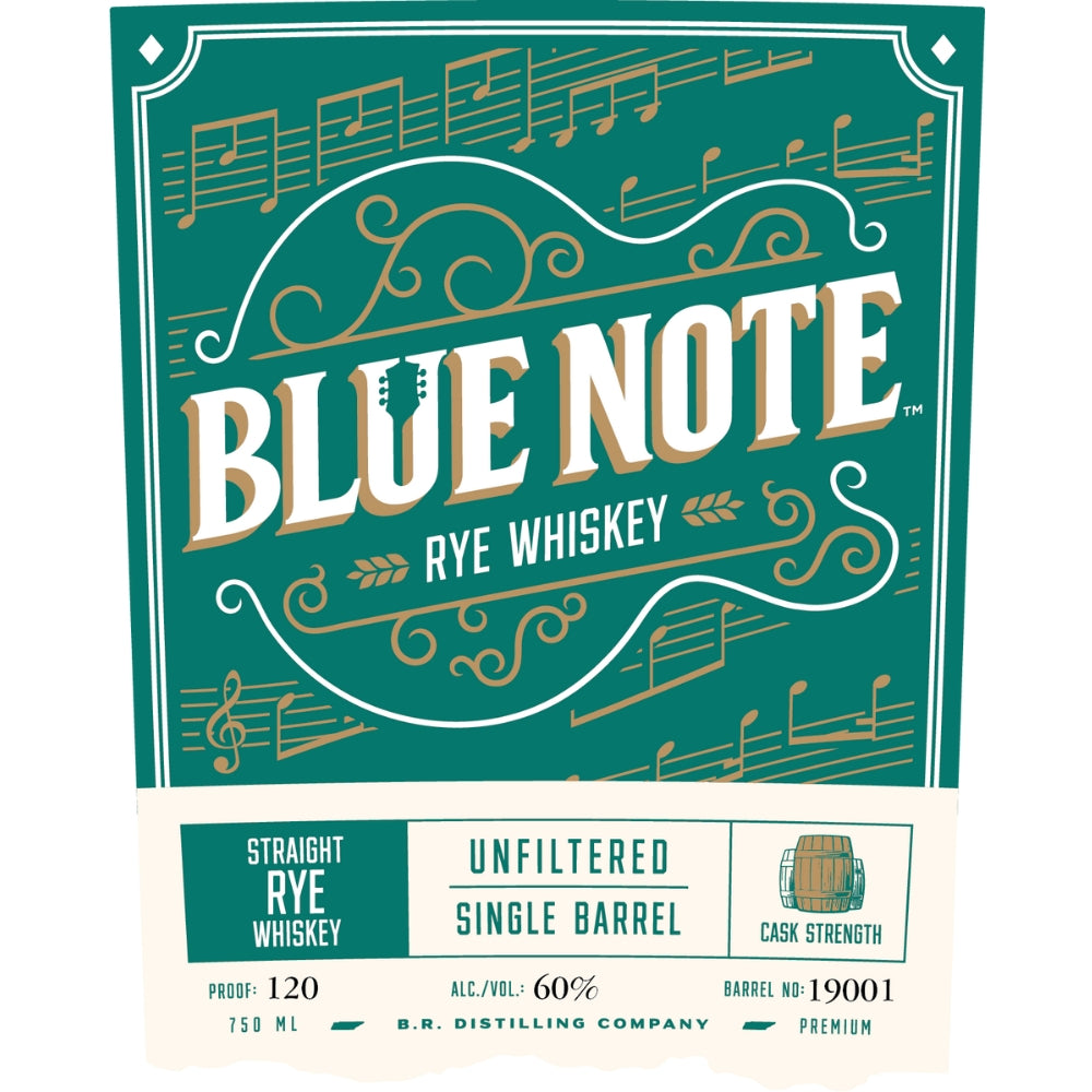 Blue Note Single Barrel Straight Rye Whiskey