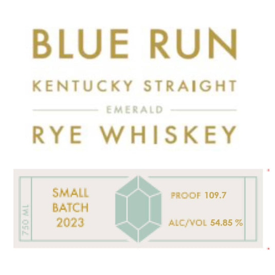 Blue Run Emerald Rye Small Batch Whiskey 2023