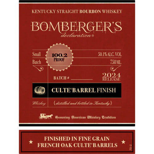 Bomberger’s Culte Barrel Finish Kentucky Straight Bourbon