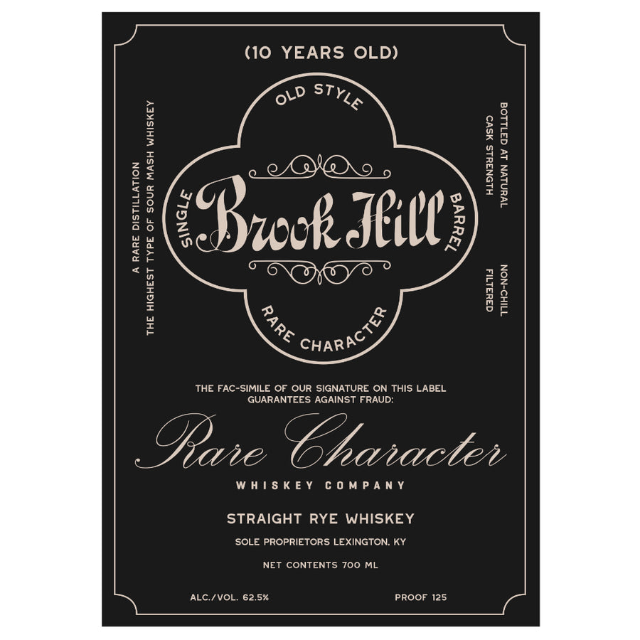 Brook Hill 10 Year Old Straight Rye Whiskey 700ML